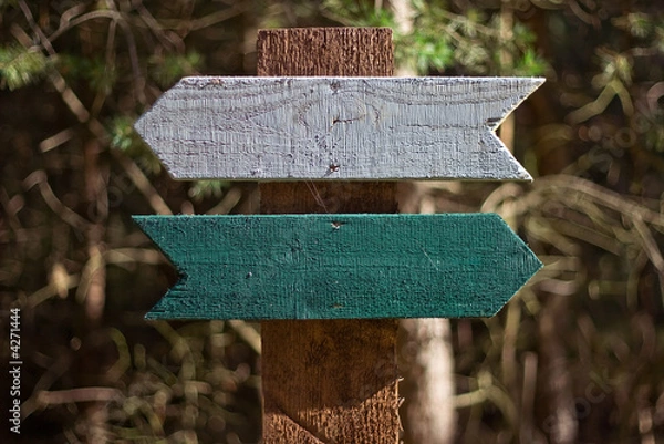 Fototapeta empty direction signs