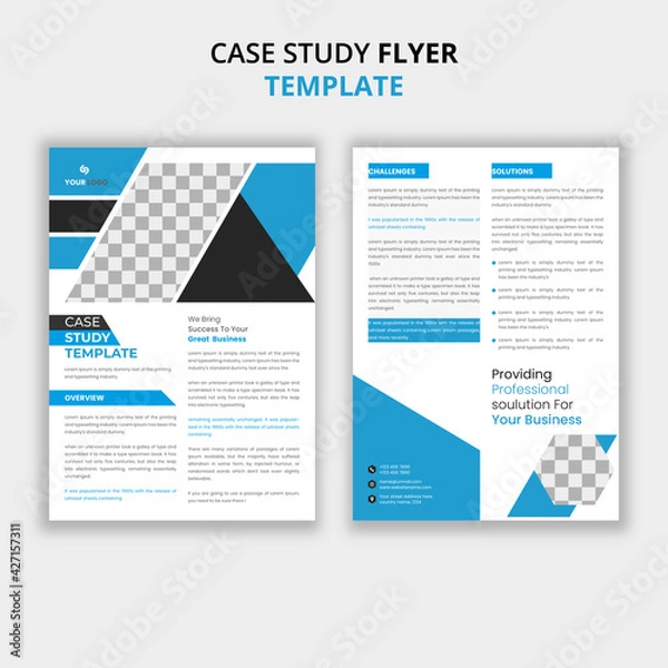 Fototapeta case study flyer template