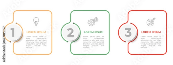 Obraz Modern timeline infographic 3 options
