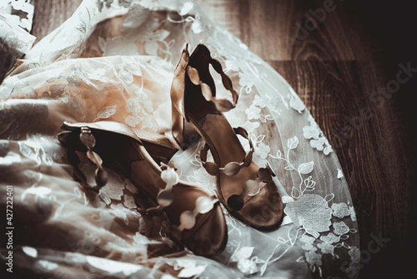 Obraz wedding shoes from the bride