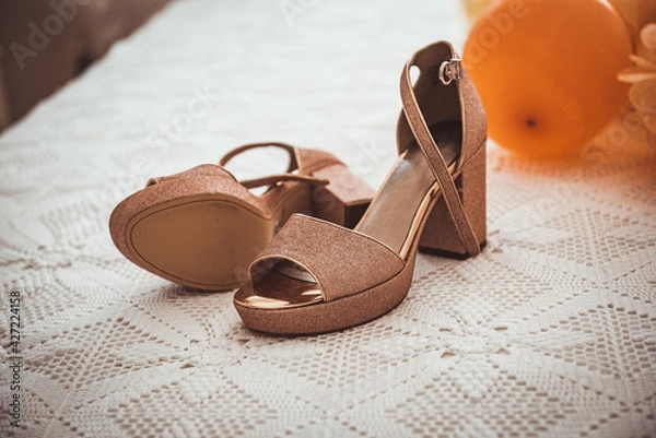 Obraz wedding shoes from the bride
