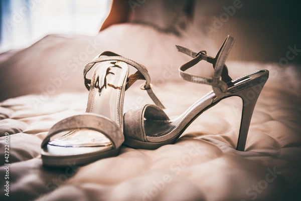 Obraz wedding shoes from the bride