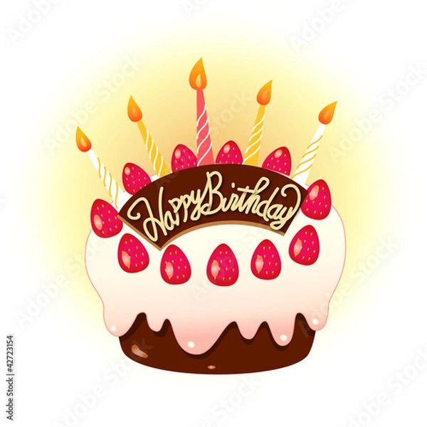 Obraz バースデーケーキ
