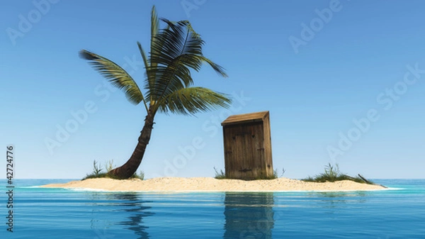 Obraz kleine Insel mit WC