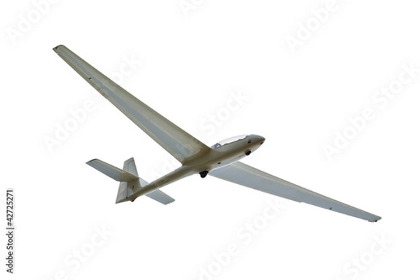 Obraz szybowiec na białym tle