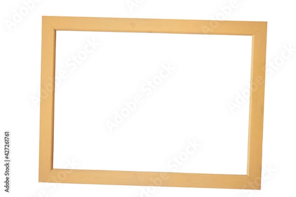Fototapeta simple wooden classic frame picture isolated blank copy space
