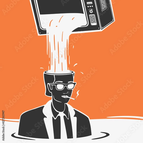 Fototapeta Vector Illustration Propaganda Media Concept