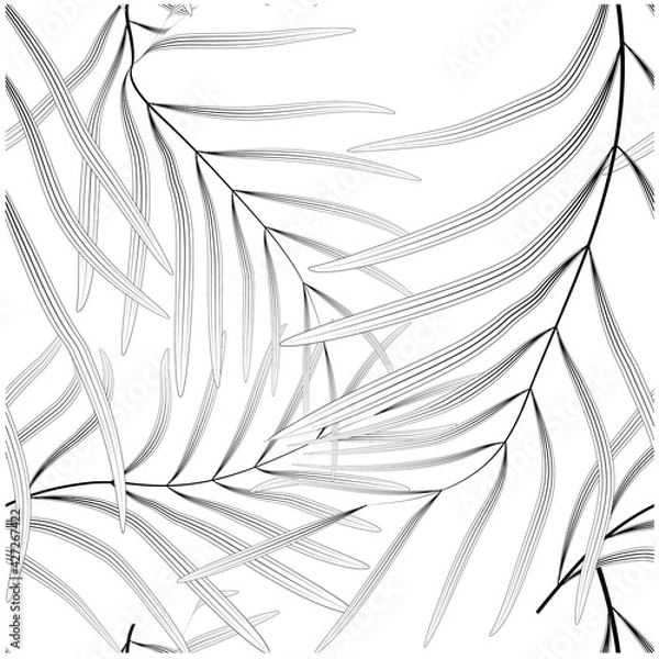 Fototapeta Trendy color background. Vector seamless pattern. Creative design. Modern trendy tropical seamless pattern.