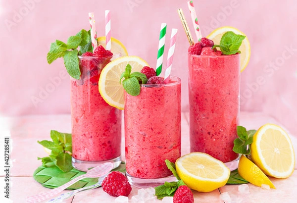 Obraz Frozen Smoothie, Himbeer Sorbet