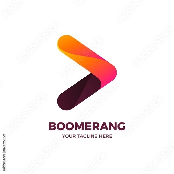 Fototapeta Simple Modern Arrow Logo Simple Modern Arrow Gradient Logo Template