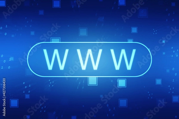 Fototapeta 2d rendering WWW" Text,
