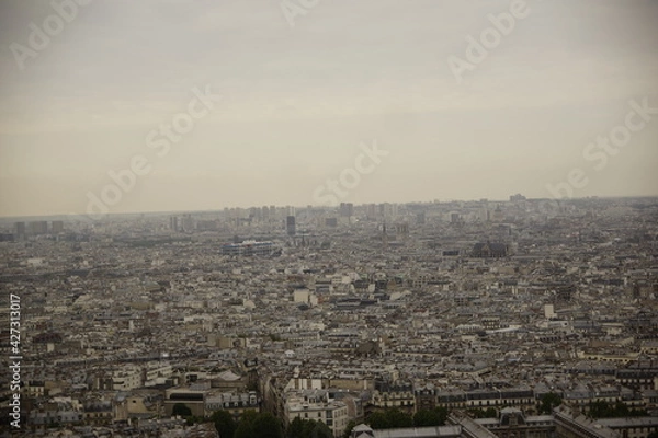 Fototapeta Paris von oben von der Spitze von Sacre Coeur
