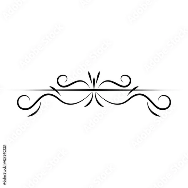 Obraz Retro vintage decorative frame. Arabesque. Floral pattern - Vector