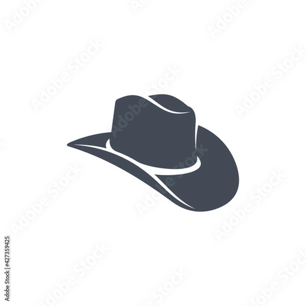 Obraz Hat logo design vector illustration, Creative Hat logo design concept template, symbols icons