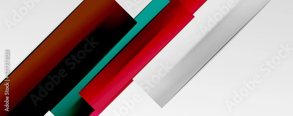 Fototapeta Color abstract lines trendy geometric background for business or technology presentation, internet poster or web brochure cover, wallpaper