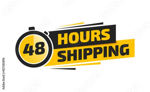 Obraz 48 Hours Shipping Shopping Label