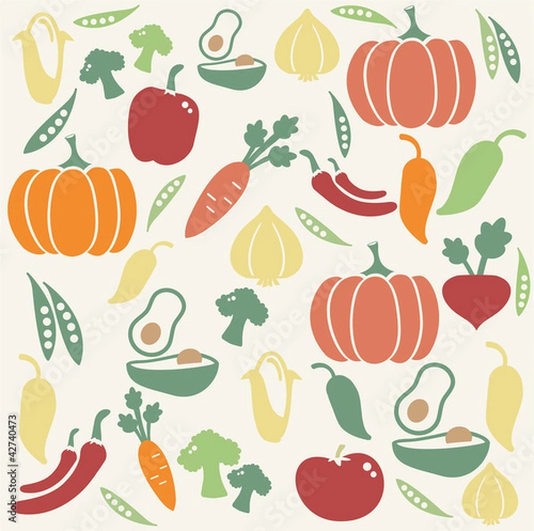 Fototapeta Vegetable pattern