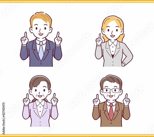 Fototapeta 人のリアクションセット