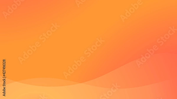 Fototapeta Abstract gradient orange background with wave