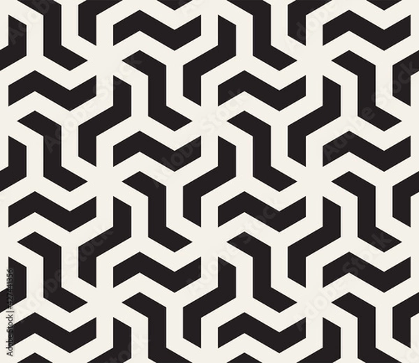 Obraz Vector seamless geometric pattern. Simple abstract lines lattice. Repeating elements stylish background