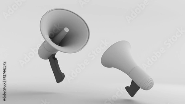 Fototapeta megaphones 3d illustration