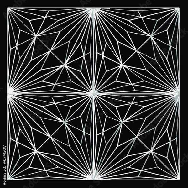 Obraz Black and white geometric pattern.