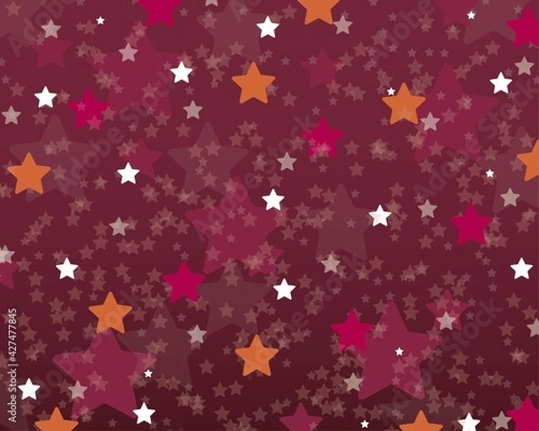 Fototapeta Red and bokeh stars background