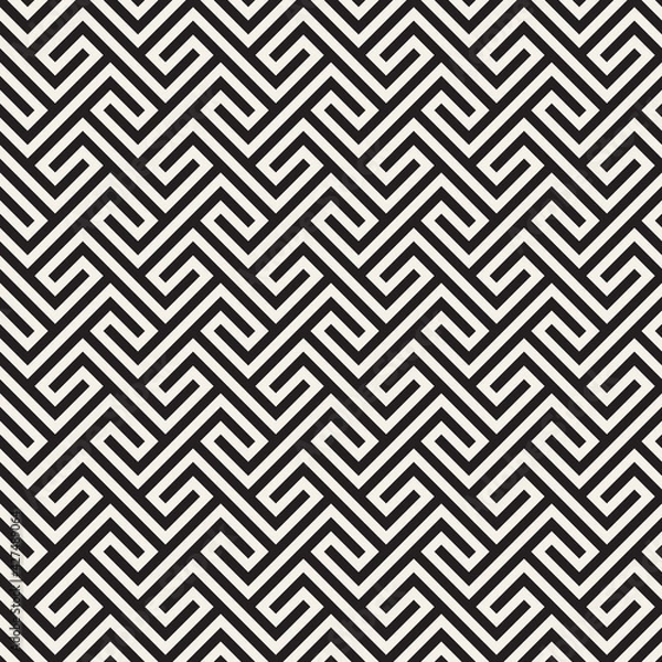 Fototapeta Vector seamless pattern. Modern stylish abstract texture. Repeating geometric tiles