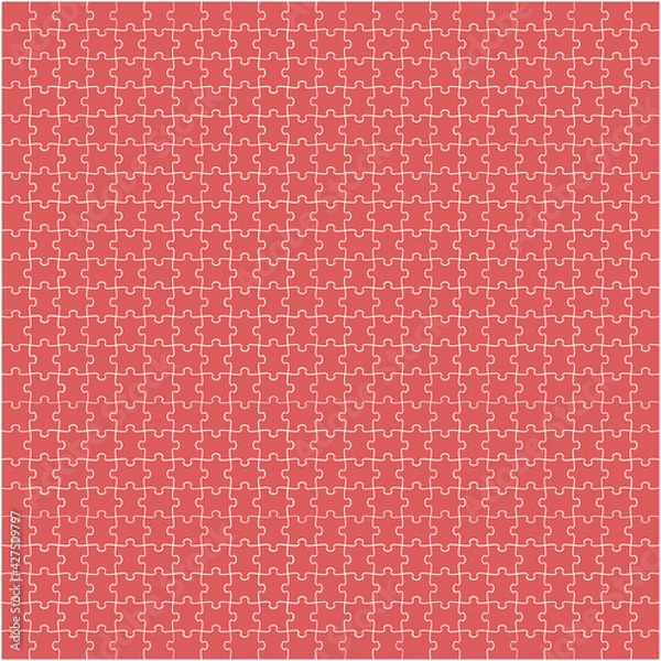 Fototapeta Puzzle background, banner, blank. Vector template. Background with puzzle frame, mosaic illustration.