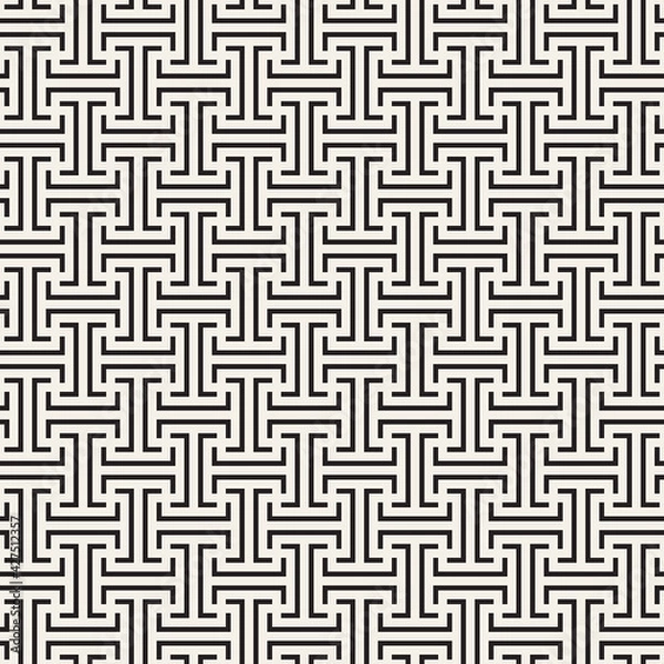 Fototapeta Vector seamless pattern. Modern stylish abstract texture. Repeating geometric tiles