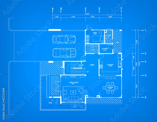 Obraz Wireframe of planning