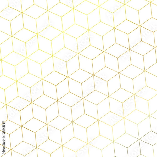 Fototapeta Abstract golden pattern. Repeating pattern. Gold mosaic background. Gold geometric shapes.