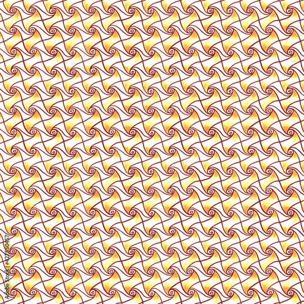 Fototapeta Abstract background pattern drawn with a combination of structured tangled lines. Zentangle art.