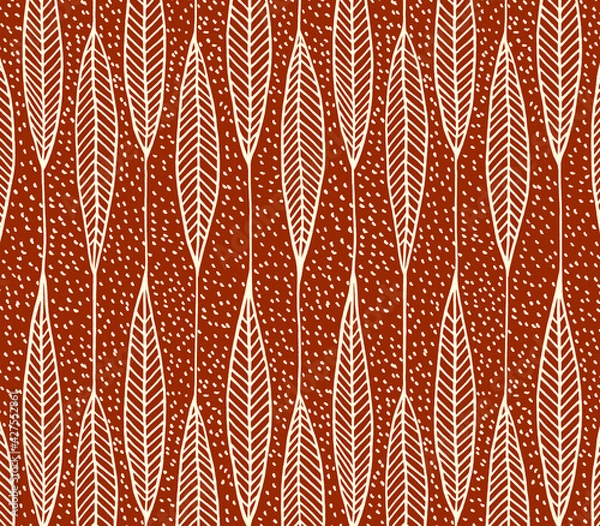 Obraz Abstract floral pattern drawn with a combination of structured tangled lines and dots. Zentangle art. Pencil drawing. Manual graphics.