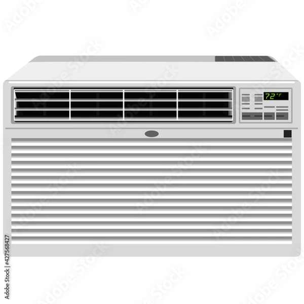 Obraz Air Conditioner for Window Isolated on White