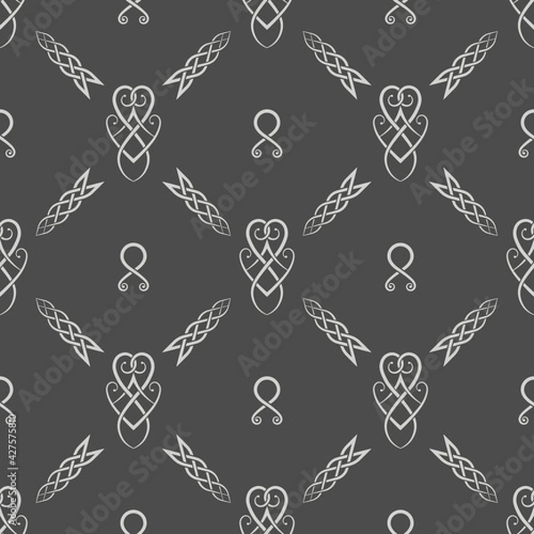 Obraz Seamless pattern of ancient Scandinavian