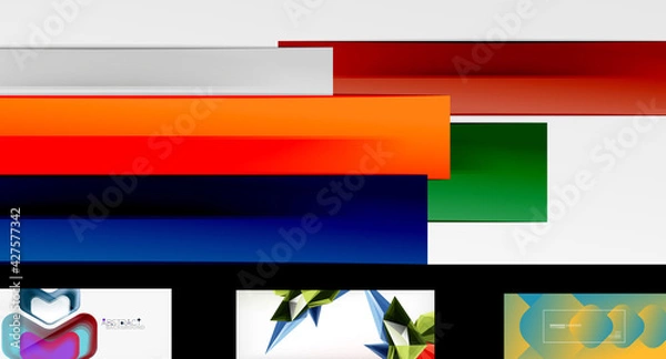 Fototapeta Minimal geometric wallpapers, vector abstract backgrounds