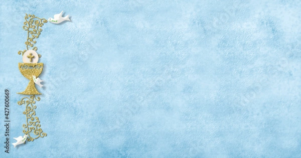 Obraz First holy Communion, background for card invitations