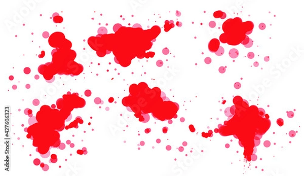 Fototapeta Realistic red splatter design illustration