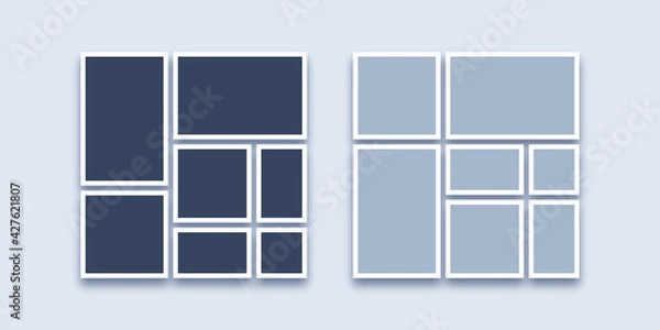 Obraz Realistic photo frames collage