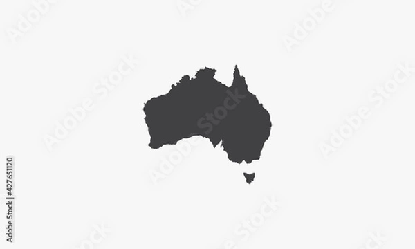 Fototapeta australia map design vector illustration on white backfround.