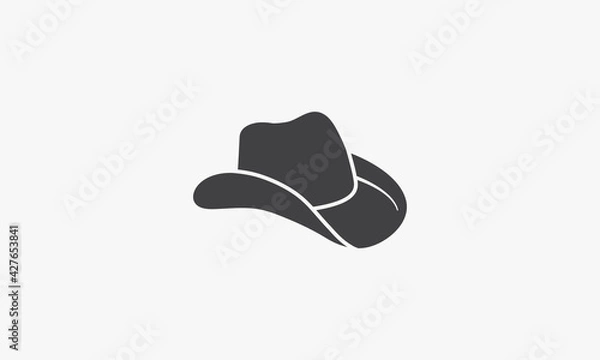 Obraz hat cowboy vector illustration on white background. creative icon.