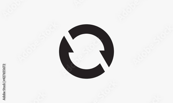Fototapeta sync recycle vector illustration on white background