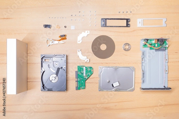 Obraz zerlegte HDD Festplatte 