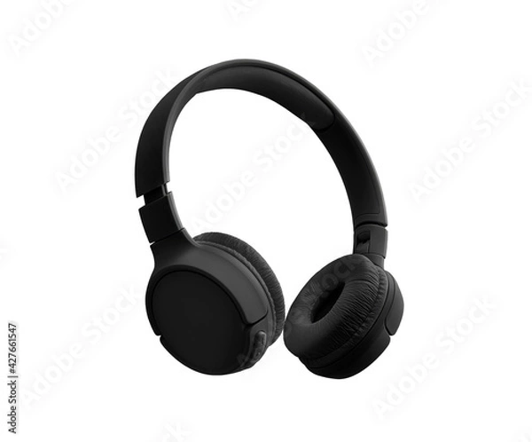 Obraz Pojedyncze czarne bezprzewodowe słuchawki Bluetooth