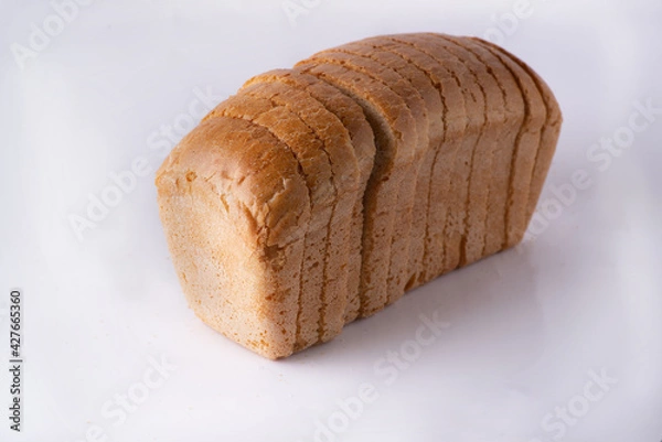 Fototapeta sliced bread isolated on white background