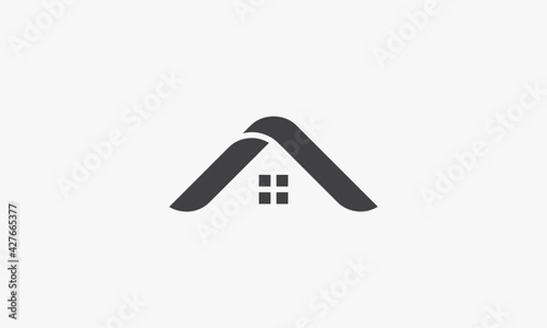Obraz roof logo design concept. vector illustration.