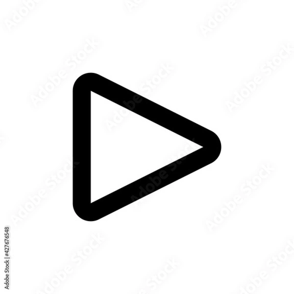 Fototapeta play button icon. Video Button. Vector illustration.