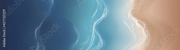 Obraz Colorful Summer banners, ocean tropical backgrounds, sea, surf beach paper cut. Beautiful top view cards, posters, flyers, party invitations. Summertime template collection.