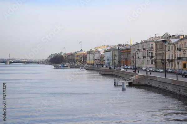 Obraz view of the river and the city